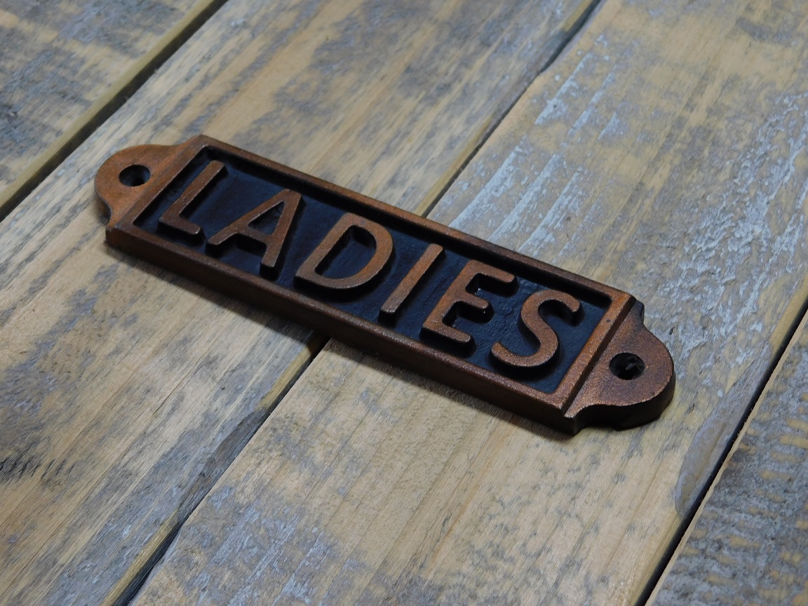 Ladies - Türschild - Gusseisen