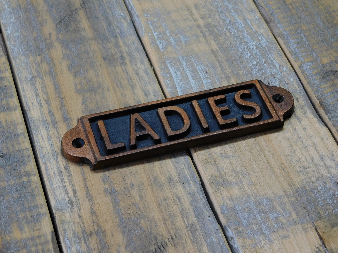 Ladies - Türschild - Gusseisen