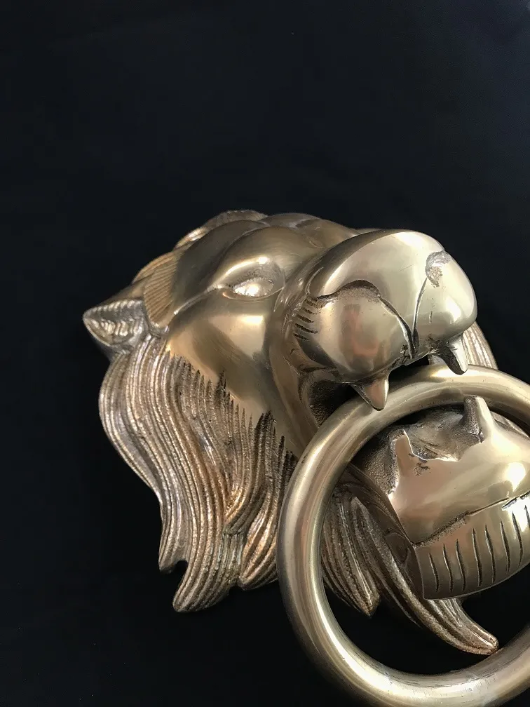 Porte-serviettes Mural Design Tête De Lion - Casa Padrino - Aluminium Nickelé - Neuf
