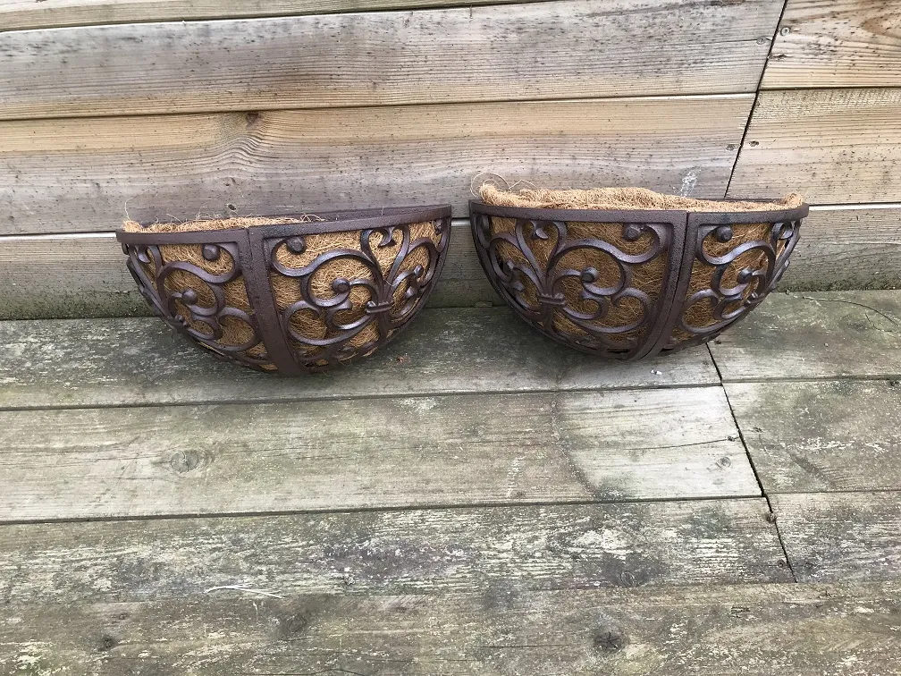 OLIVOO witte bloempot plantenbak kruik groot design 52cm breed