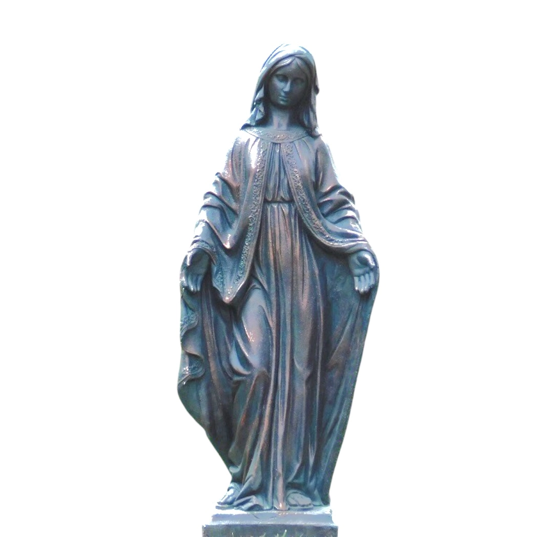 Maria - polystone - 80 cm - donker gekleurd - in detail