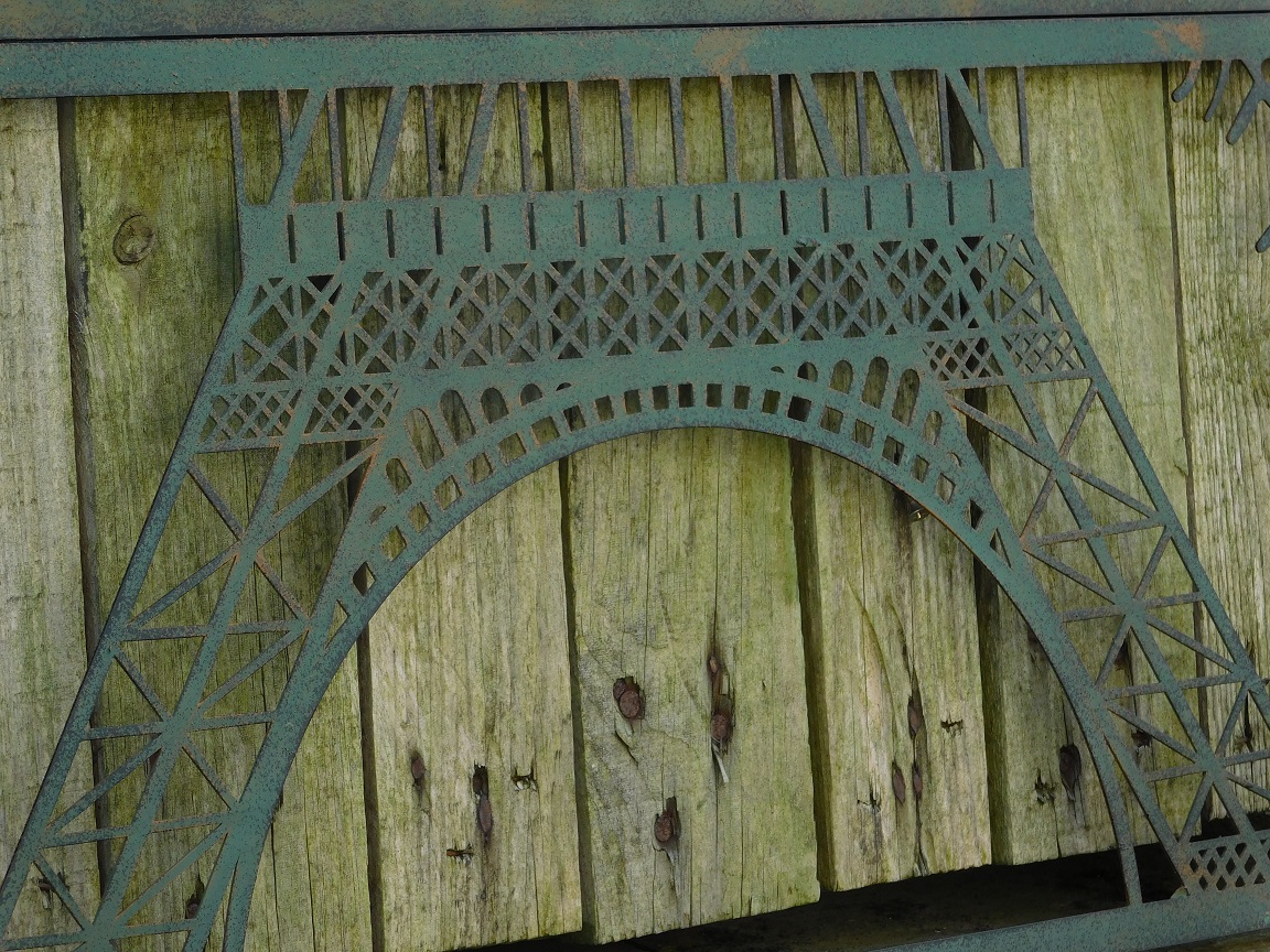 Großes Metall-Wandornament, 4 Teile, der Eiffelturm, Paris, Wanddekoration