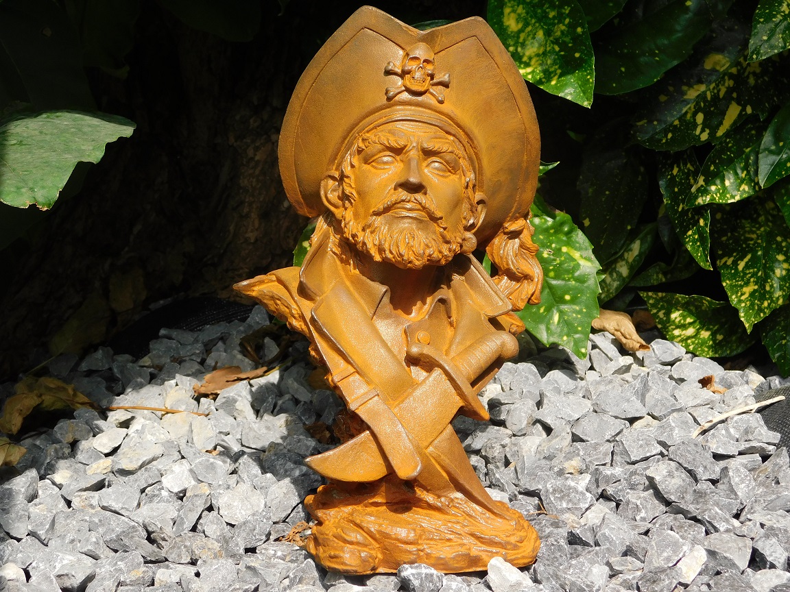Besondere Statue eines Piraten, Gusseisen, sehr detailliert!