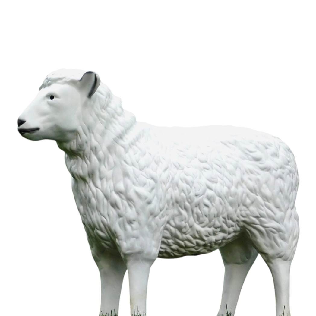 tuindoek schapen en lam in weiland - afbeelding zelf aanpassen