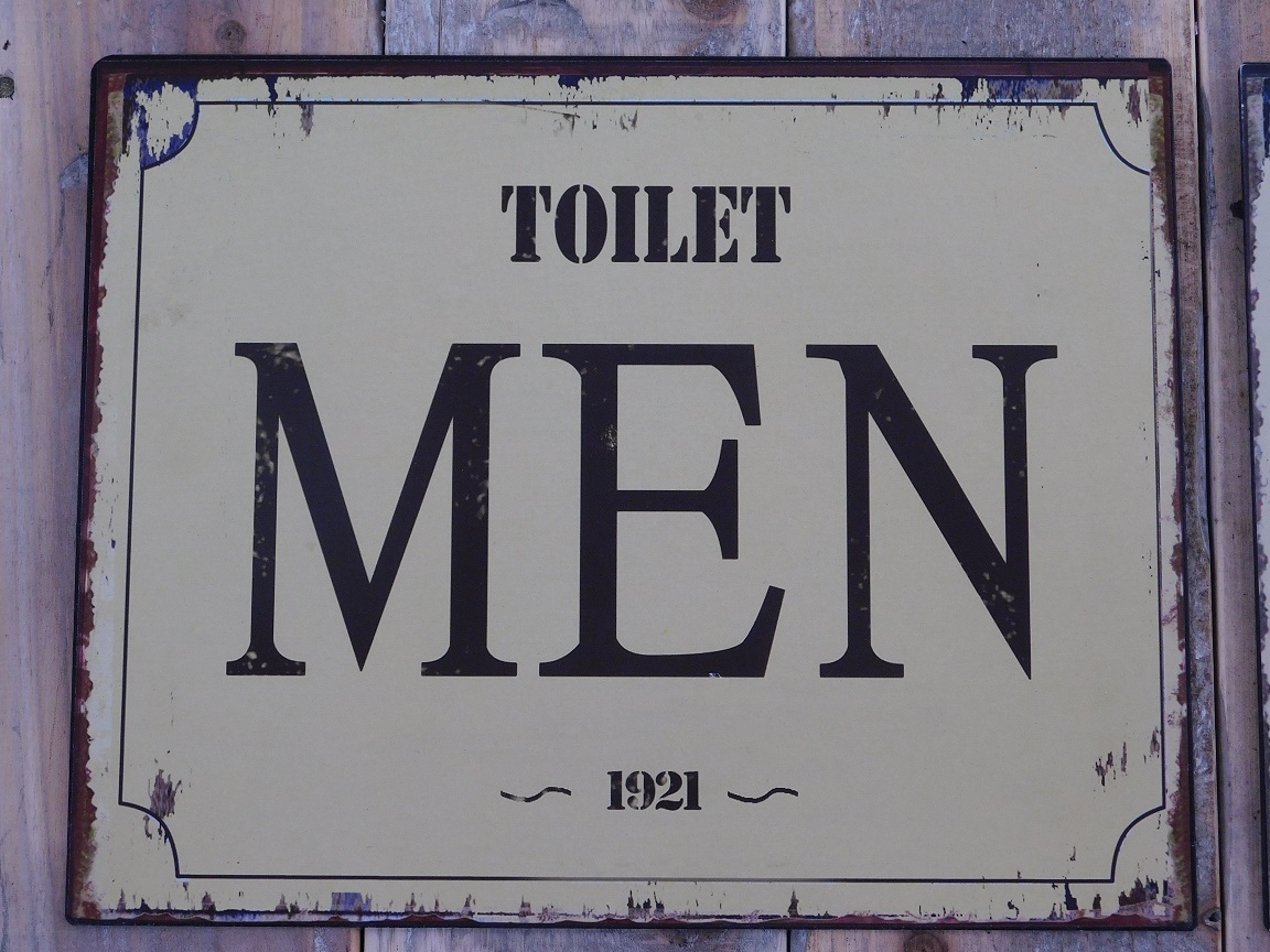 Set tekens voor WC deuren - tin plate- Woman& Men.