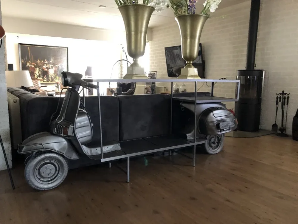 Table d'appoint pour scooter – 270 cm – table d'appoint unique avec porte-bagages