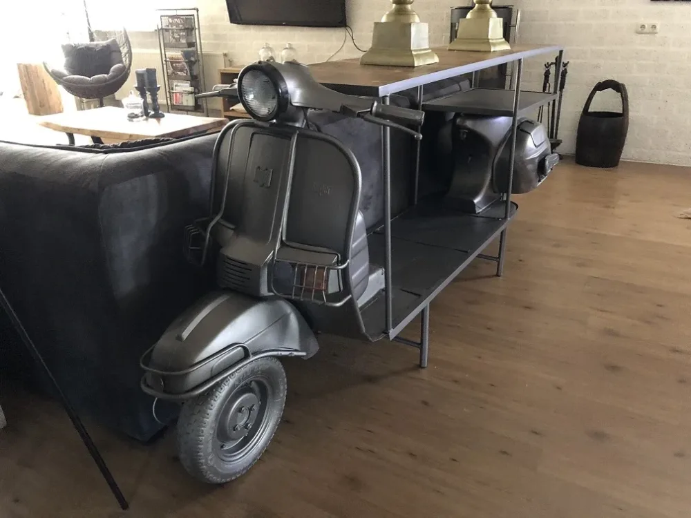 Table d'appoint pour scooter – 270 cm – table d'appoint unique avec porte-bagages