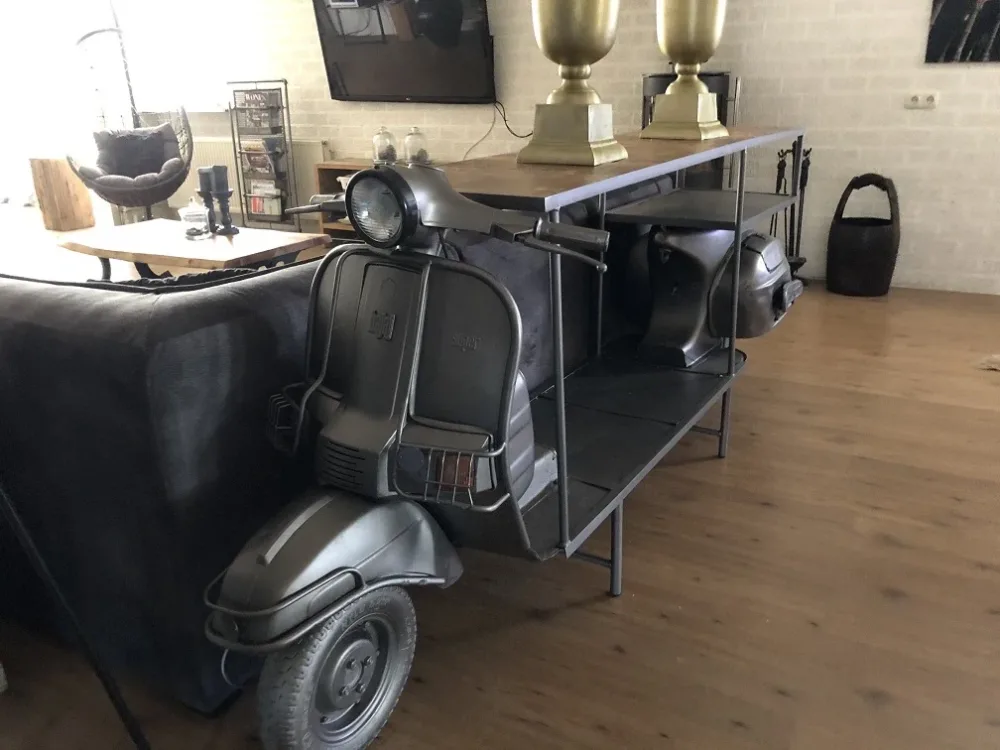 Table d'appoint pour scooter – 270 cm – table d'appoint unique avec porte-bagages