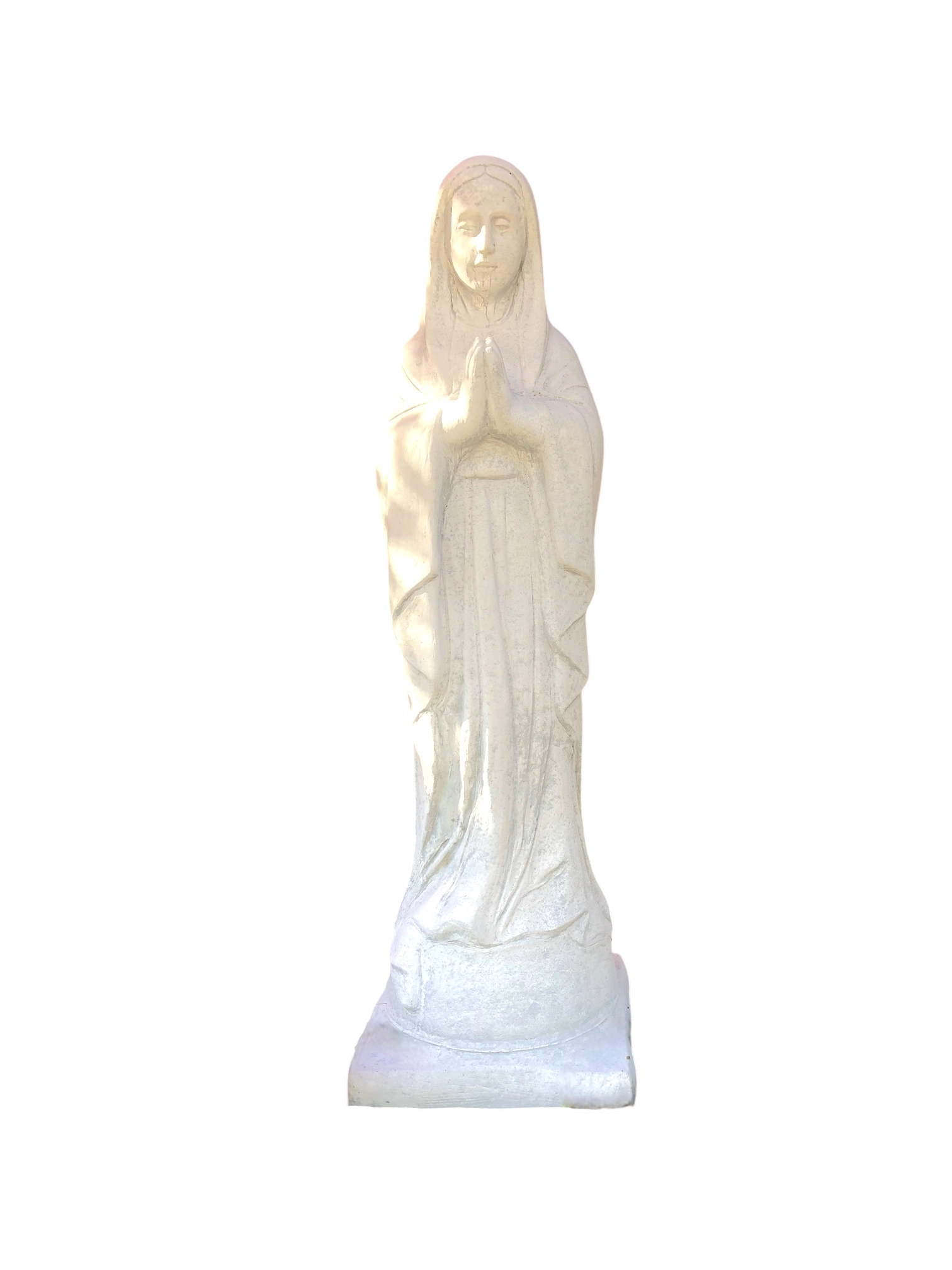 Maria - stenen beeld - 92 cm - klassiek wit - in detail