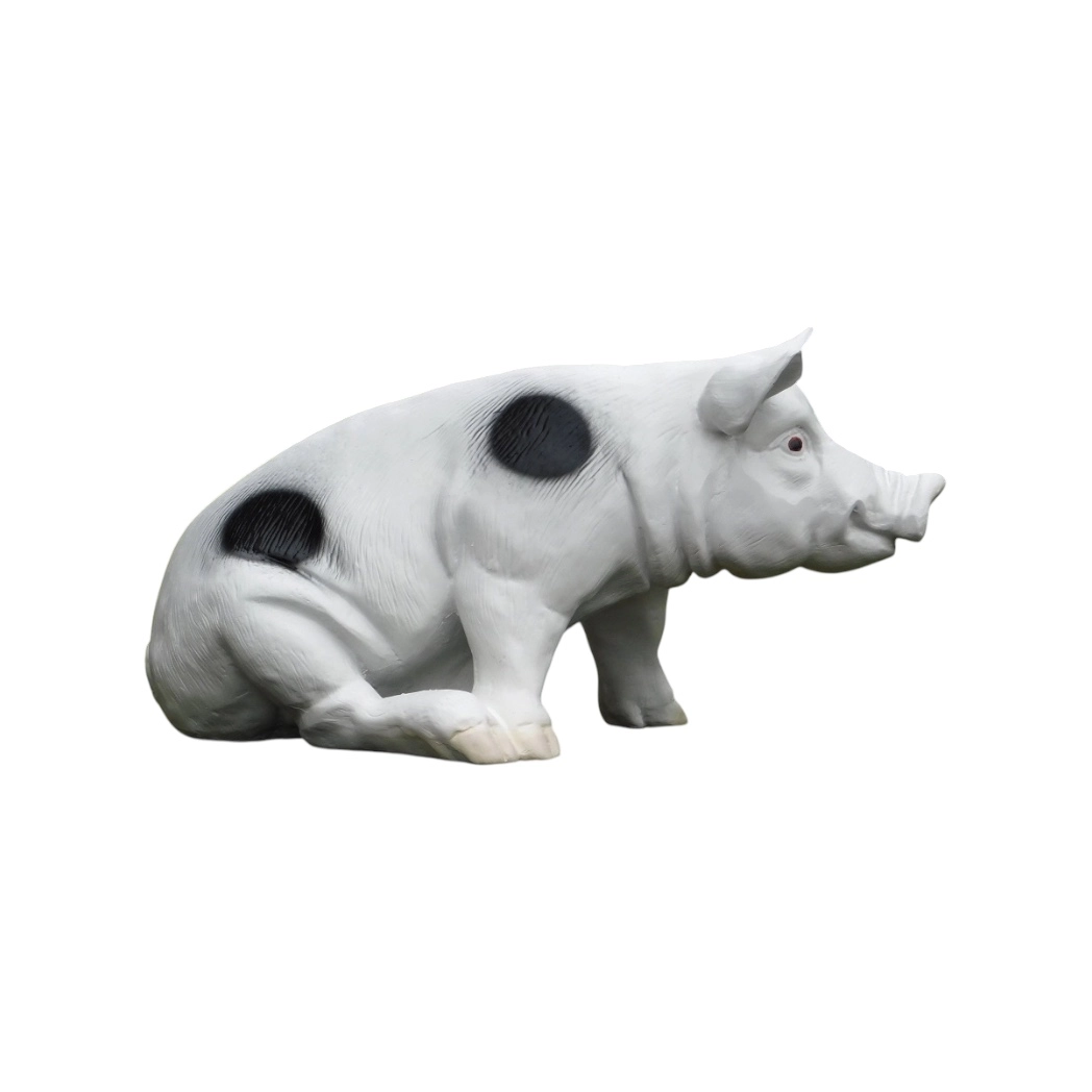 Grande et lourde statue en fonte d'un cochon ailé