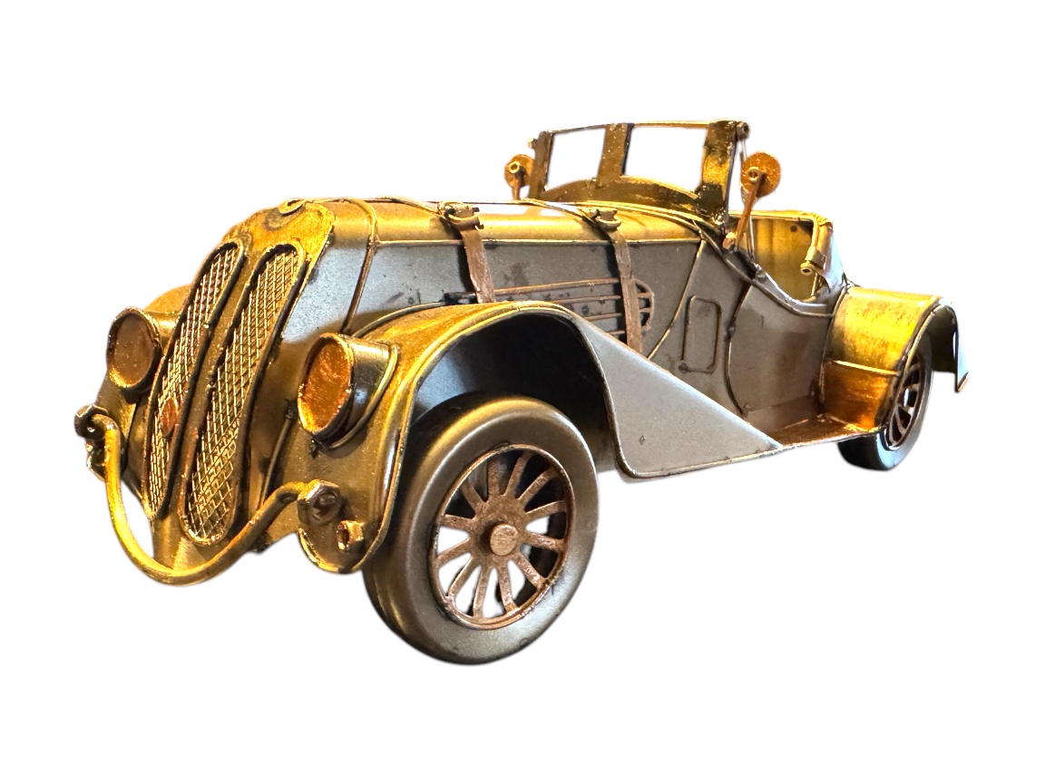 Vintage Oldtimer - schaalmodel- historische auto - metaal