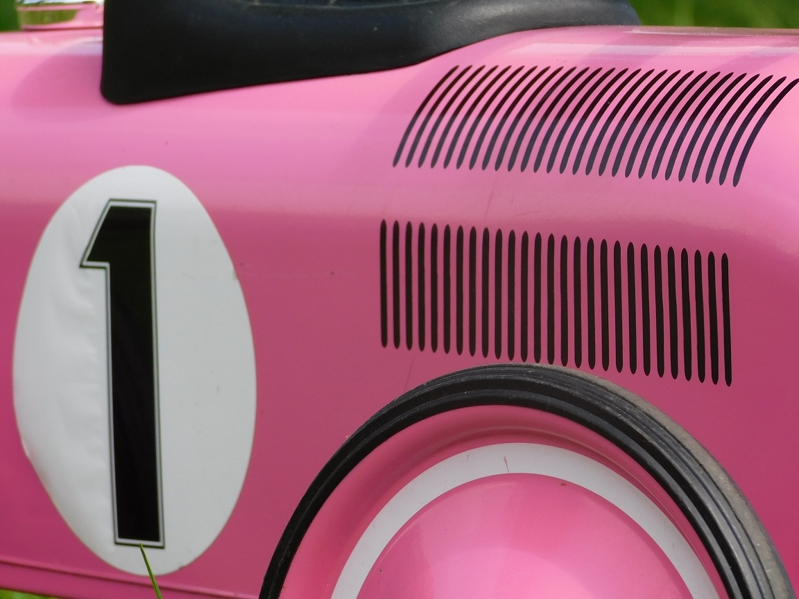 Vintage-Auto in Rosa – Metall – Vilac – 80 cm – Kinderauto