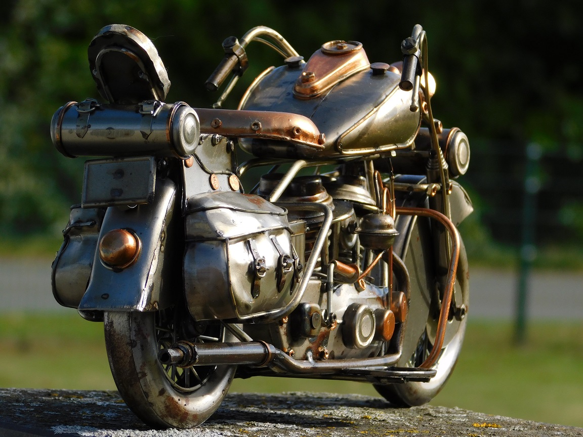 Vintage Motor - 38 cm - Handgemaakt van Metaal