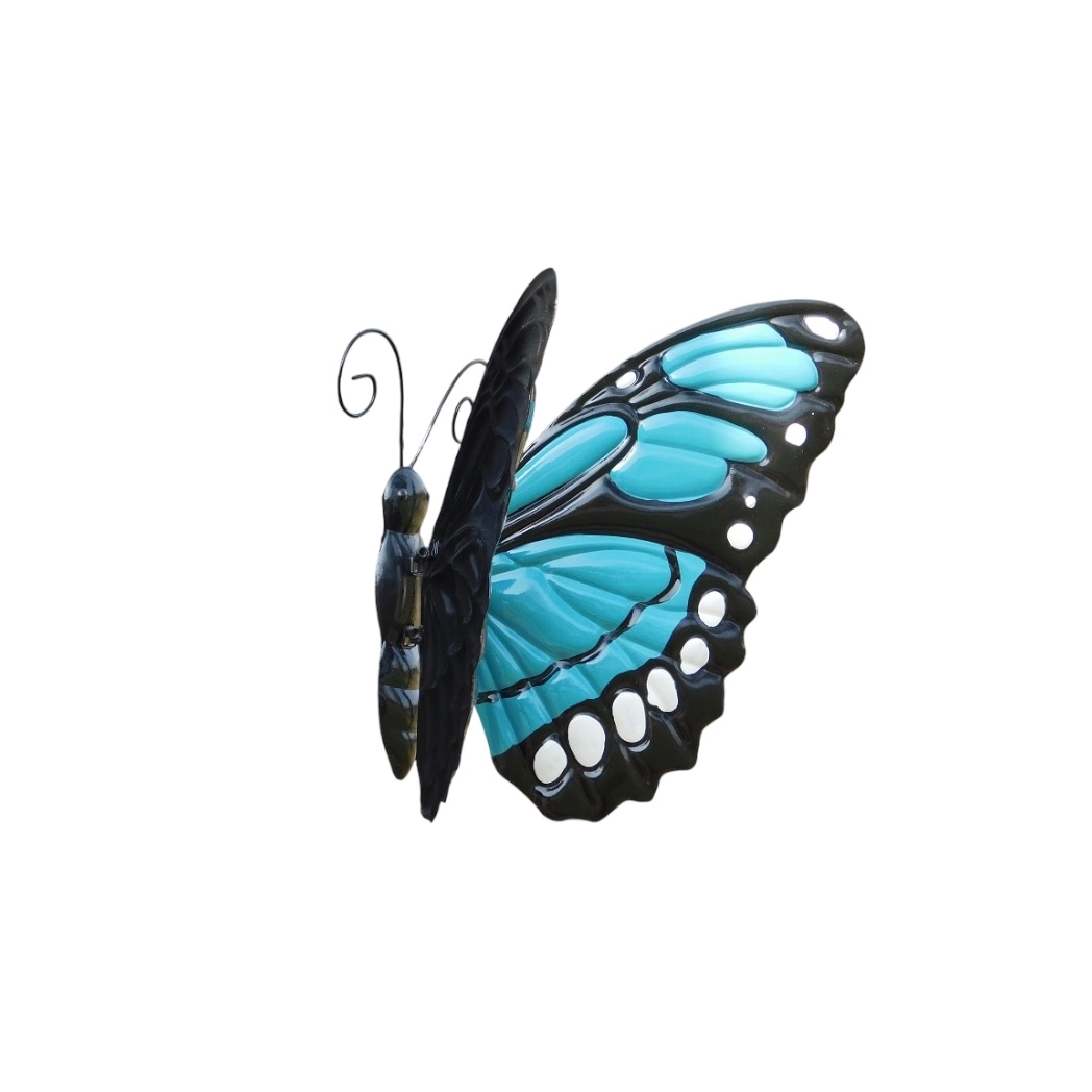 Sculpture Murale en Fer 3D Papillon Sculpture en Métal Papillon Décor