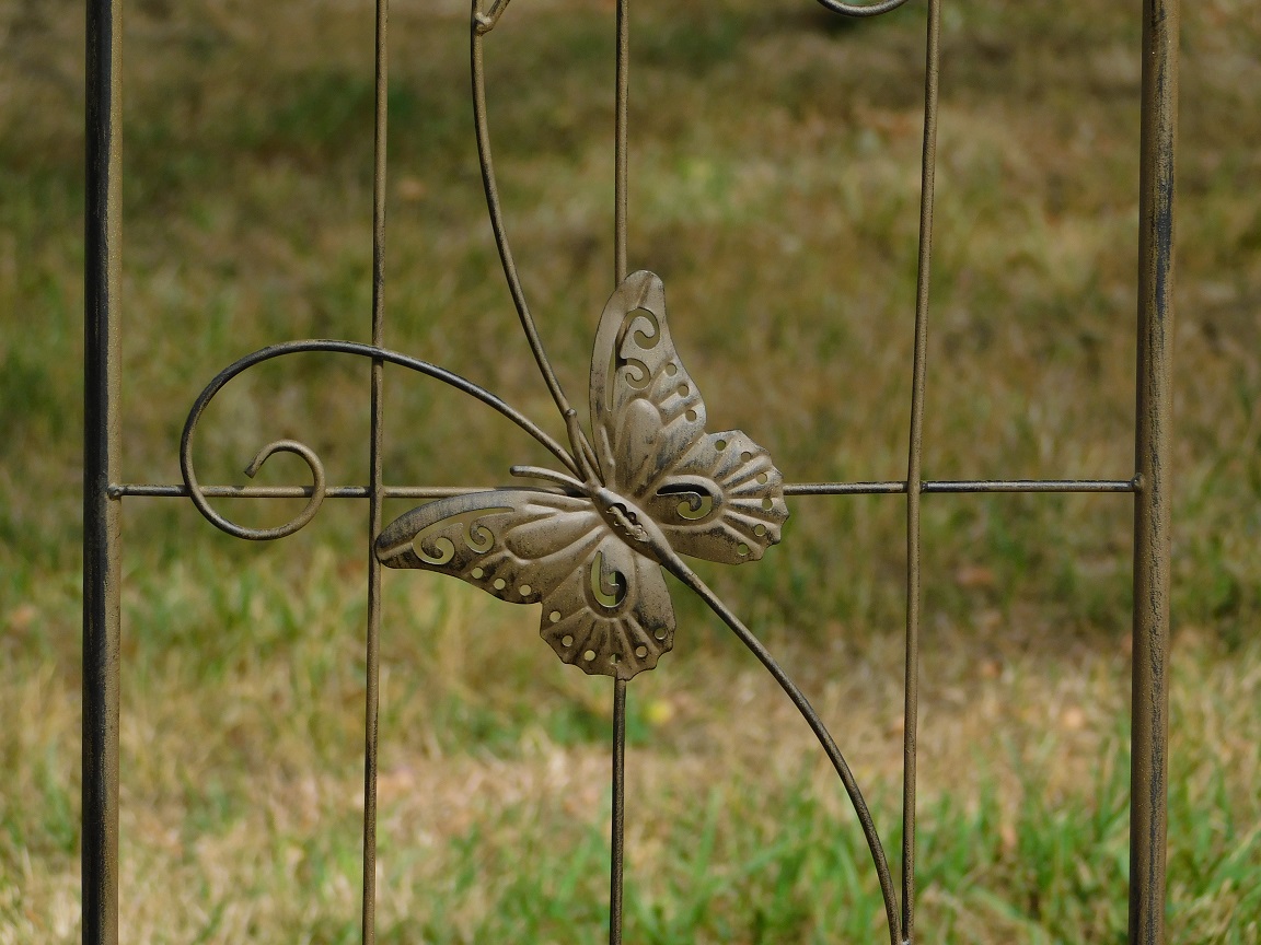Schmetterling Ornament - Gartenstab - braun