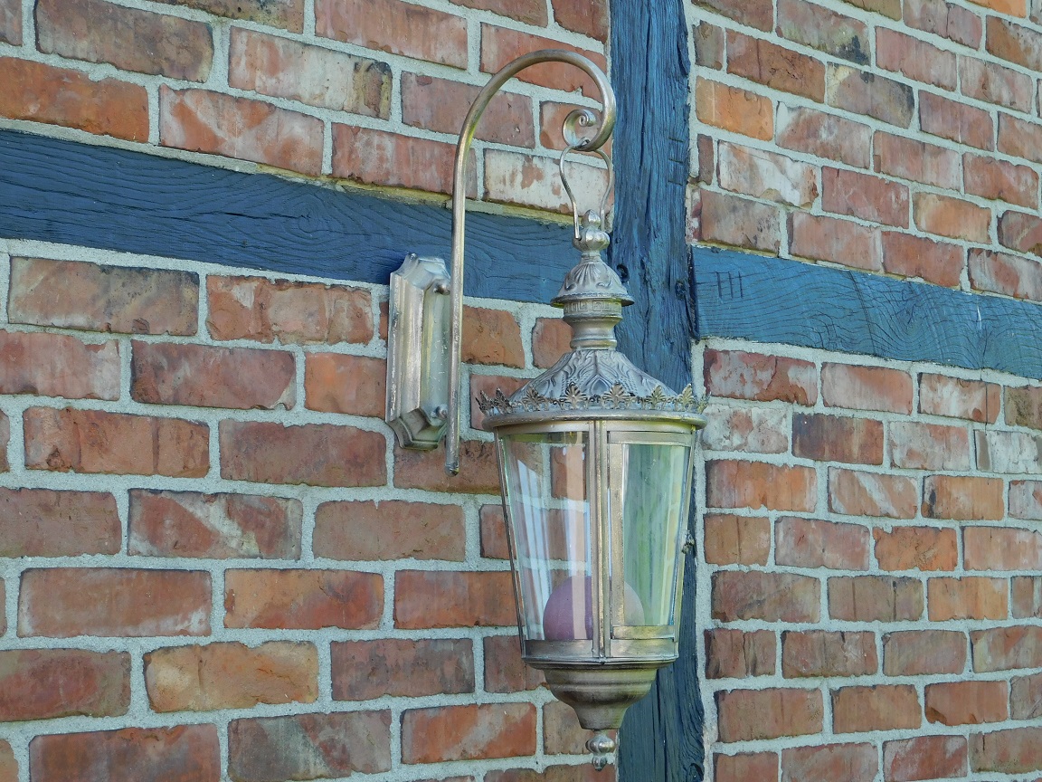 Lanterne murale - Porte-bougies - 75 cm - Aspect vintage