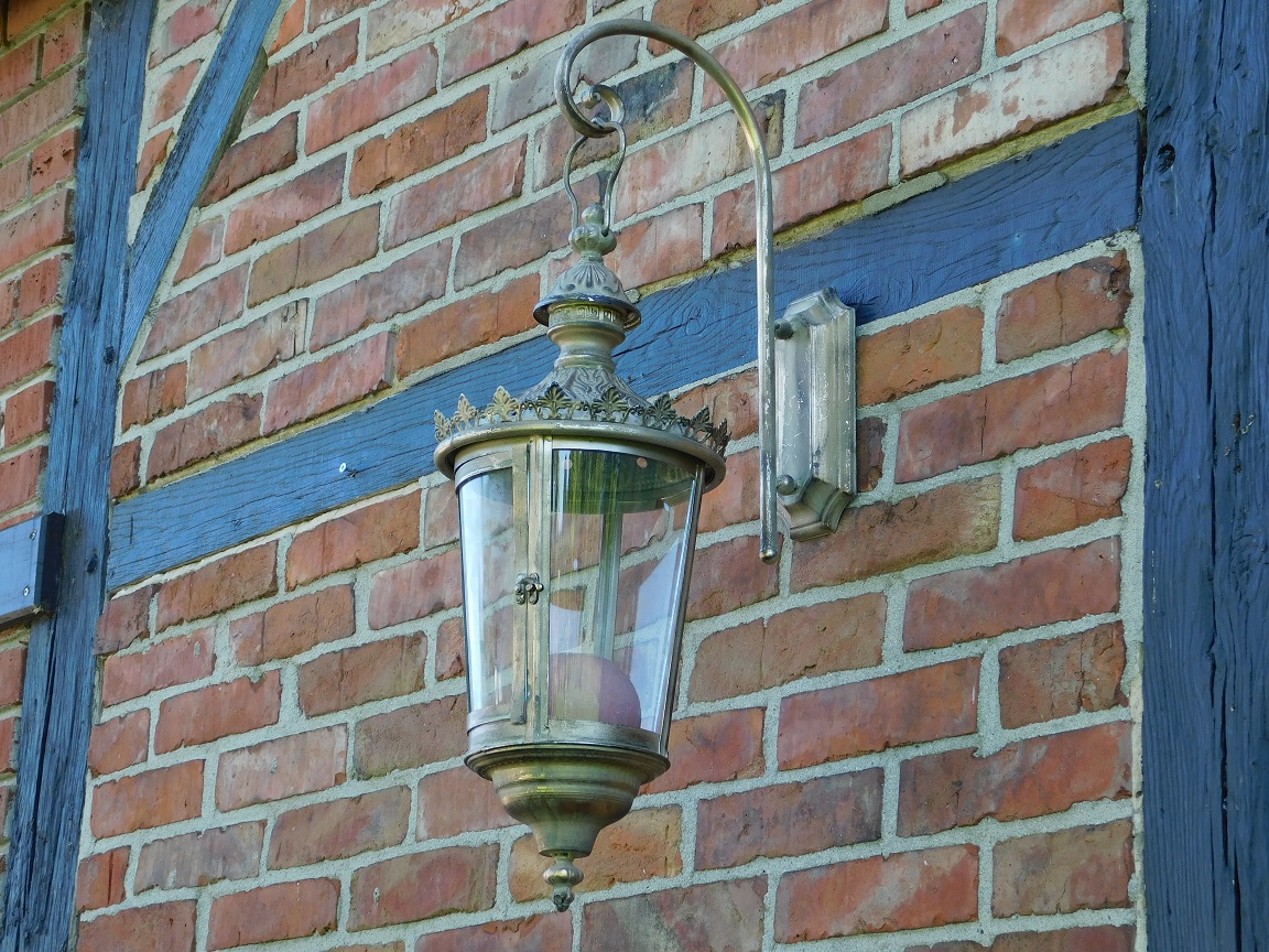 Lanterne murale - Porte-bougies - 75 cm - Aspect vintage