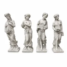 Set van 4 godinnen - jaargetijden - stenen beelden - 100 cm