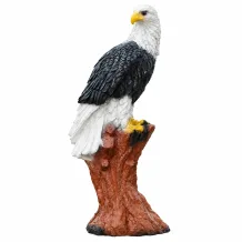 XL tuinbeeld adelaar op boomstam – polystone – 102 cm