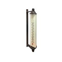 Wandthermometer met metalen frame – 34 cm – klassiek glas
