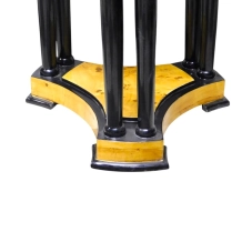 Table Art Déco vintage – bois – diamètre 54 cm – hauteur 75 cm