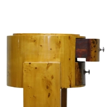 Vintage Art-Deco-Kommode – Holz – 70 cm – 2 Schubladen