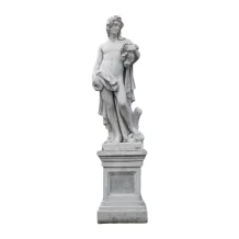 Bacchus - stenen beeld - 144 cm - klassiek wit - Romeins
