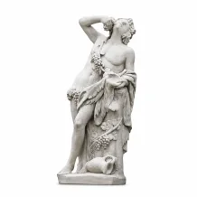 Bacchus - stenen beeld - 140 cm - druiven - wit - Romeins