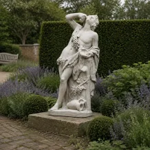 Tuinbeeld Bacchus - groot Romeins figuur - klassiek steen