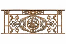 Balkon- of scheepsreling “VOC” – 128 cm – gietijzer