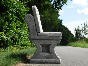 Banc de jardin en pierre - 120 cm - Décoration de jardin classique