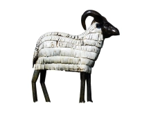 Tuinbeeld schaap - 90 x 95 cm - handgemaakt van metaal