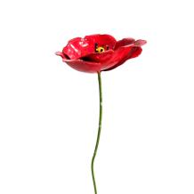 Gartenspieß Mondblume – rote Gartenblume aus Metall – Gartendekoration