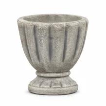 Ronde tuinvaas – 52 cm – van steen – klassiek accent