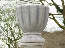 Vase de jardin rond – 52 cm – en pierre – touche classique