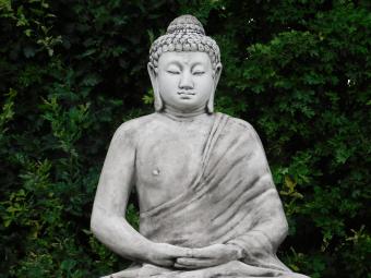 Buddha-Statue aus Stein – groß – 155 cm hoch – Gartenstatue