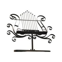 Metalen boekenstandaard - bruine decoratie - 56 cm