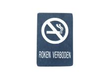 Bordje 'Roken verboden' - van leisteen