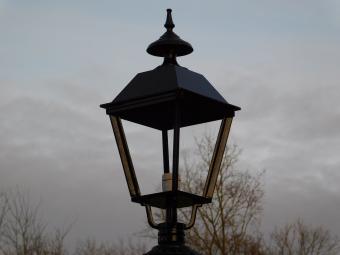 Buitenlamp op sokkel - 103 cm - zwart - klassieke tuinlamp