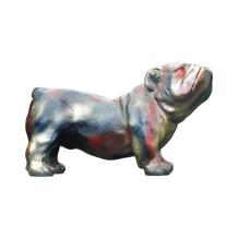 Bulldog - hond - polystone - 62 cm - kleurrijke decoratie