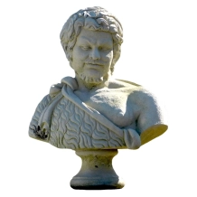 Klassieke buste van Hadrian - 68 cm - vintage tuinbeeld van steen