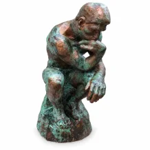 Denkende man - gietijzeren beeld - 72 cm - bronzen afwerking