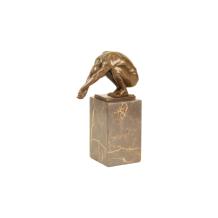 Duiker van brons – 23 cm – marmeren voet – klassiek