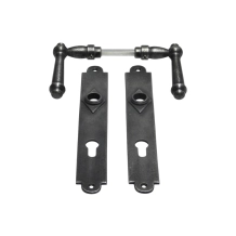 Deurset voor huideuren (PC92) - verzinkt gietijzer - historisch beslag