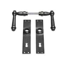 Gietijzeren deurbeslag set - verzinkt - BB72 - klinken en platen