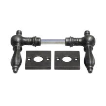 Set klinken en klinkrozetten vierkant - gietijzer verzinkt - Washington