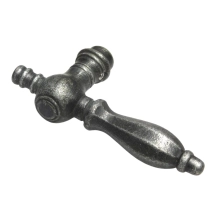 Robuuste deurklink – gietijzer verzinkt – 12 cm – duurzaam