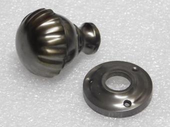 Klassieke Deurknop met Rozet - stijlvol Gepatineerd Messing