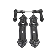 Set deurbeslag - klinken Oxford + deurplaten Heritage BB 72