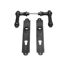 Set huisdeurbeslag - klinken + deurplaten PC 92 - Gietijzer